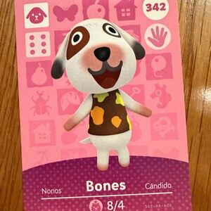 Bones - Animal Crossing amiibo card